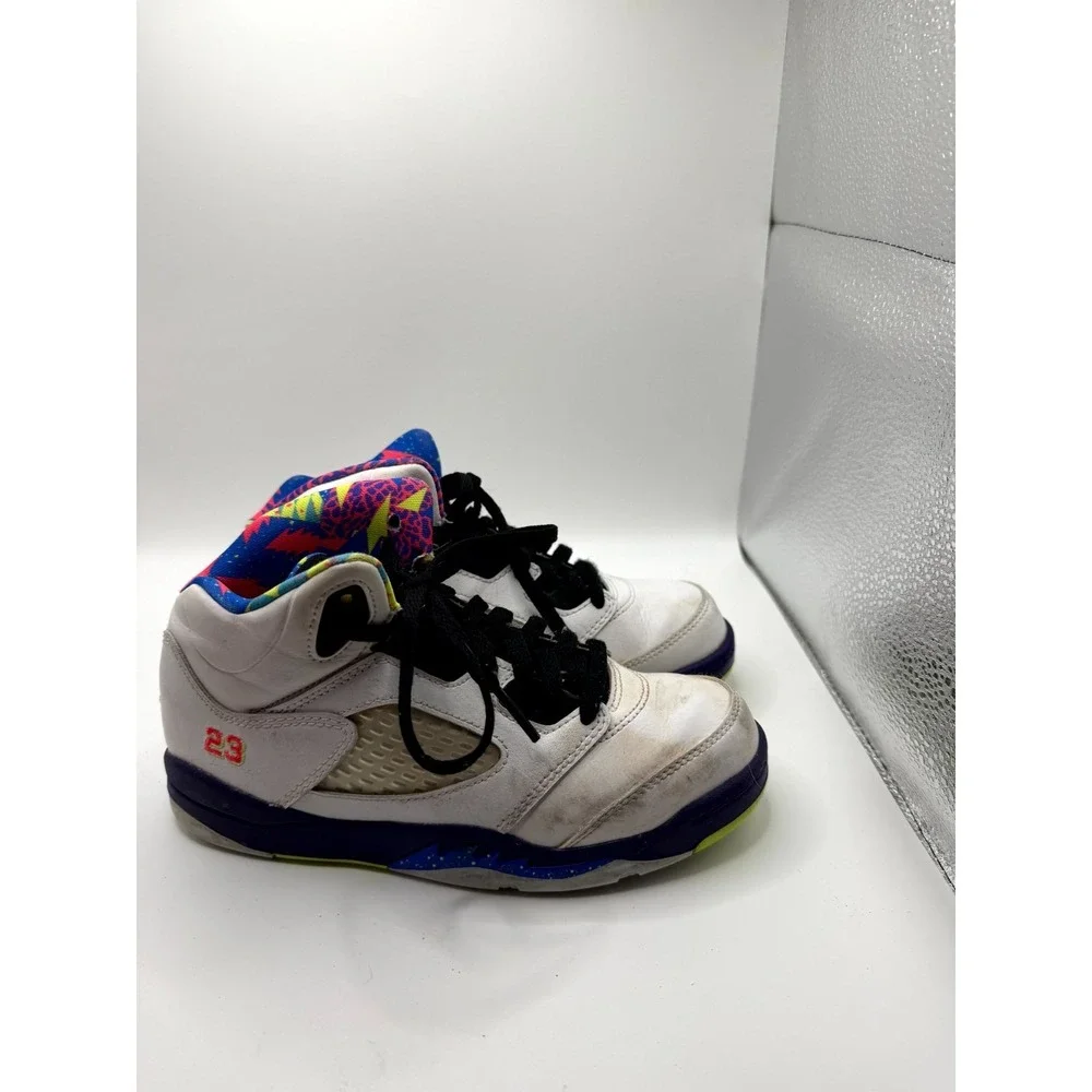 Air‎ Jordan 5 Retro PS Alternate Bel-Air DB3026-100 Kids 2 Sneaker White Leather
